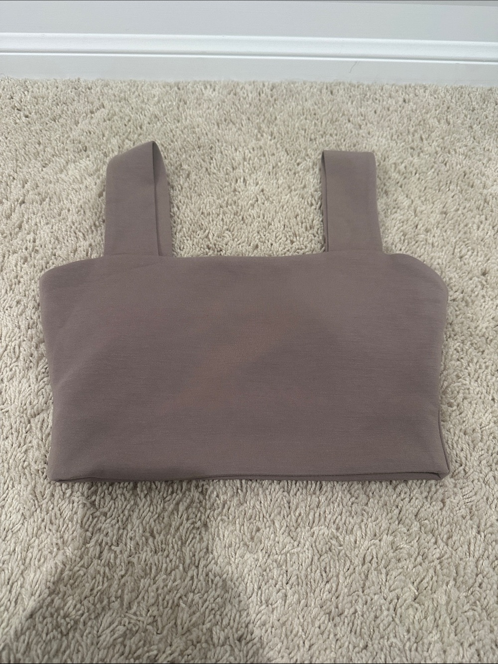 Salt Project - Square Neck Crop Tank Top in Taupe